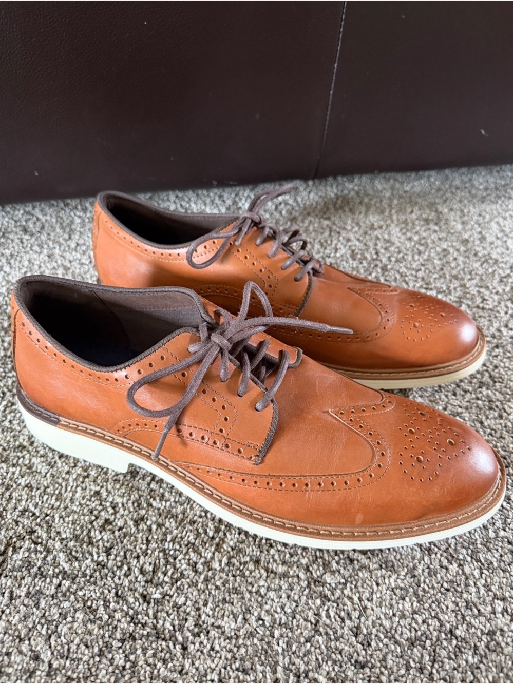 Cole Haan Grand Series tan brown wingtip Oxfords 11.5